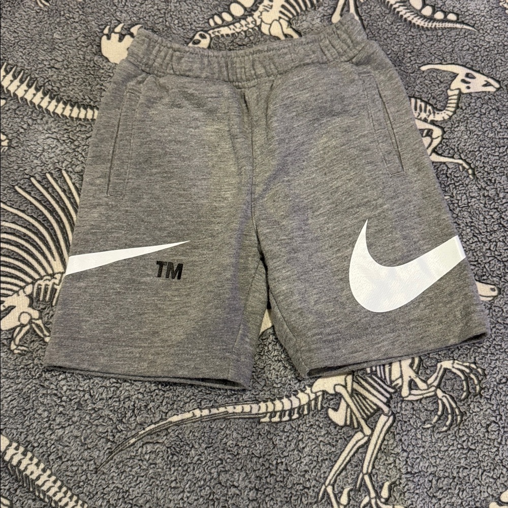 Nike Heather Gray Shorts with White Swoosh